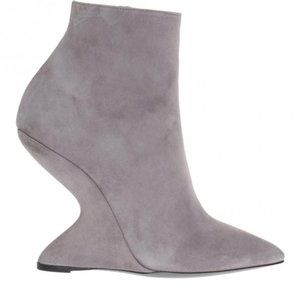 SALVATORE FERRAGAMO EMBELLISHED WEDGE BOOTS